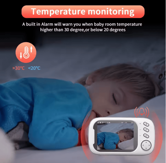 Wireless 3.5 inch Video Baby Monitor Night Vision Temperature Monitoring 2 Way Audio Talk Baby Nanny Security Camera