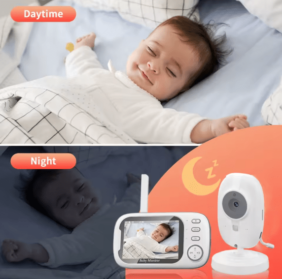 Wireless 3.5 inch Video Baby Monitor Night Vision Temperature Monitoring 2 Way Audio Talk Baby Nanny Security Camera