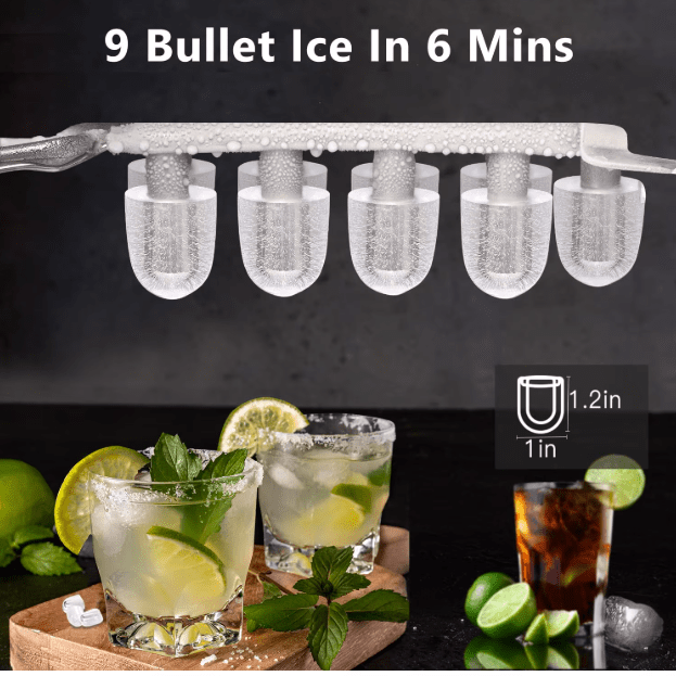 Portable Countertop Ice Maker Machine with Self-Cleaning, 26.5lbs/Day