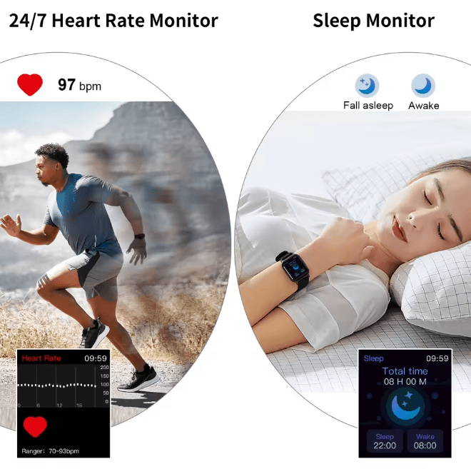 Smart Watch 1.69" HD Screen, 25 Sports Modes, Waterproof
