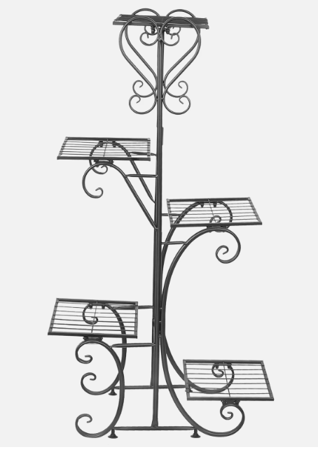 Oversized Indoor Metal Plant Shelf – Rust-Resistant Iron Garden Flower Stand