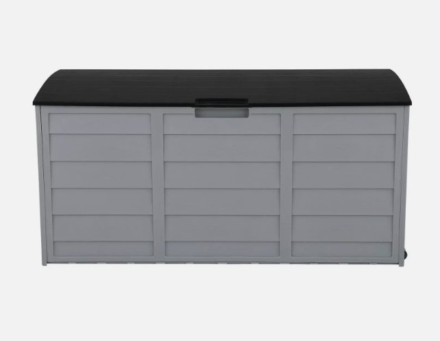 Outdoor Garden Storage Chest in Black and Gray with Wheels - 75-Gallon – Durable Organizer Box