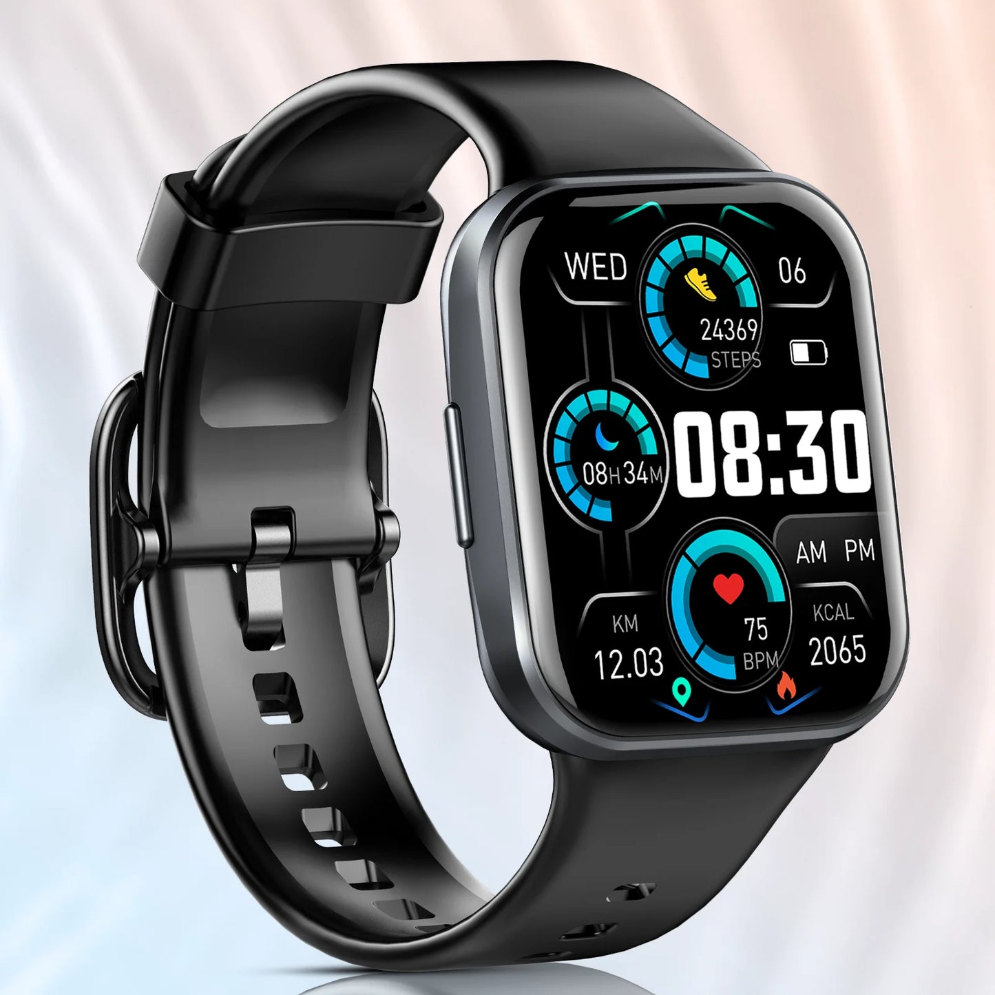 Smart Watch 1.69" HD Screen, 25 Sports Modes, Waterproof