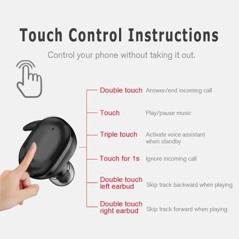 Y30 TWS Bluetooth 5.0 Wireless Stereo Earphones Earbuds In-ear Noise Reduction Waterproof Headphones With Charging Case