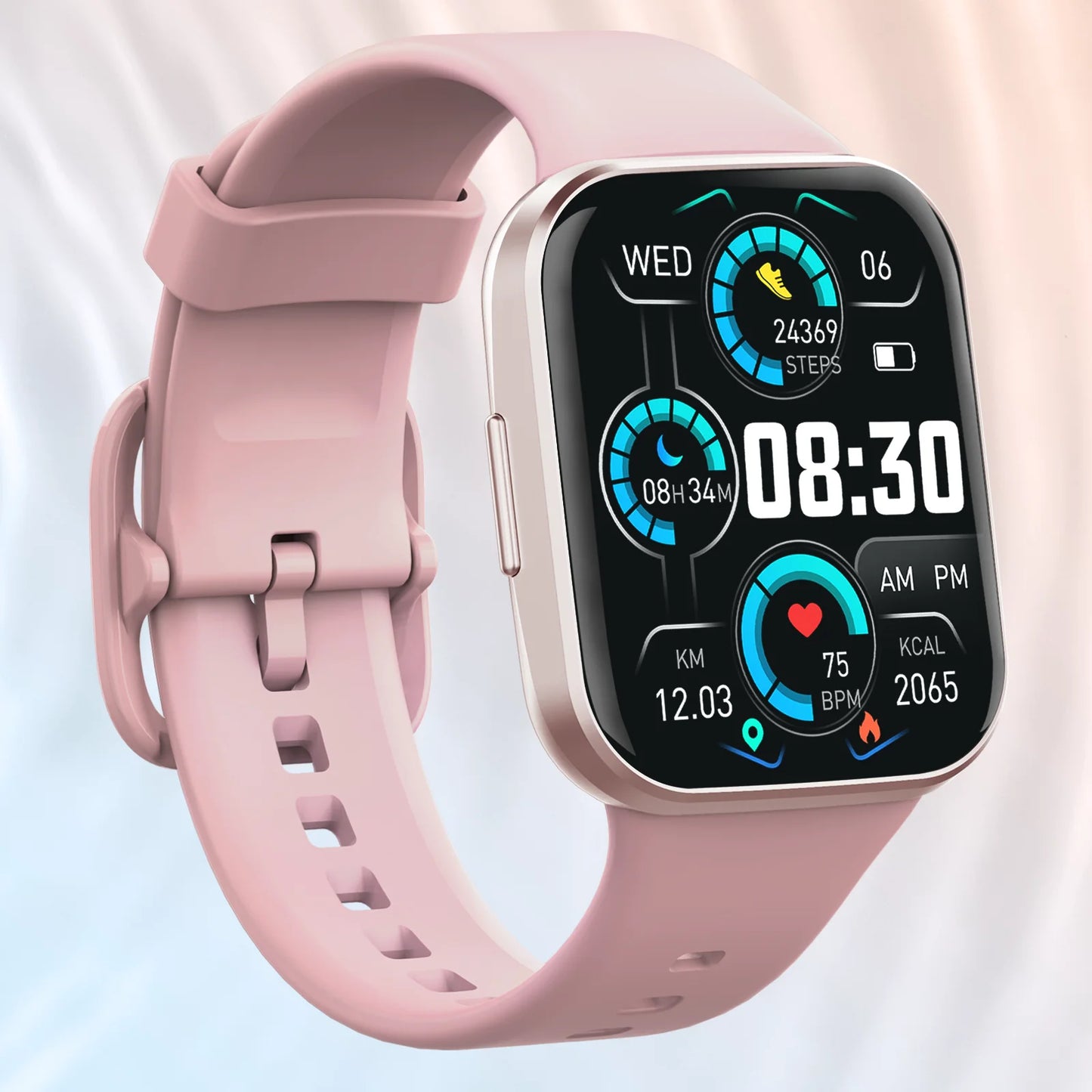 Smart Watch 1.69" HD Screen, 25 Sports Modes, Waterproof