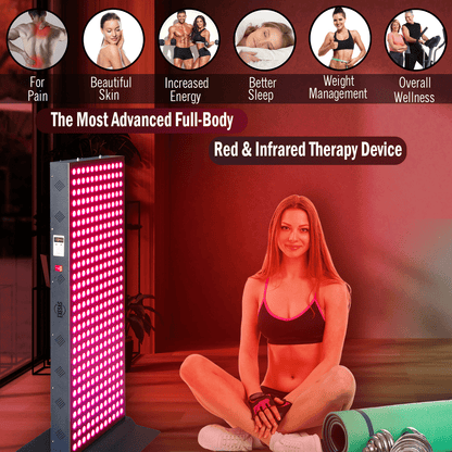 EXESAS 324 LED, 1620W Dual-Chip, Red Light Therapy Device for Full Body, 4-Wavelengths Infrared LED Panel for Skin, Weight, Pain, Wellness
