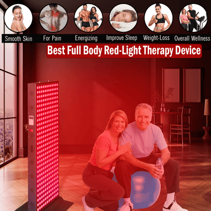 EXESAS 324 LED, 1620W Dual-Chip, Red Light Therapy Device for Full Body, 4-Wavelengths Infrared LED Panel for Skin, Weight, Pain, Wellness
